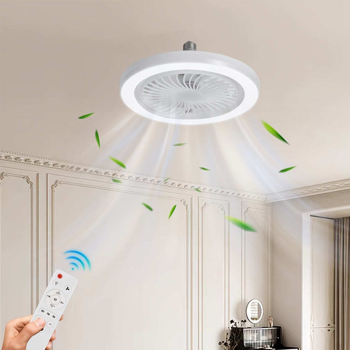 LED Slim Takfläktlampa – Dimbar och Tyst