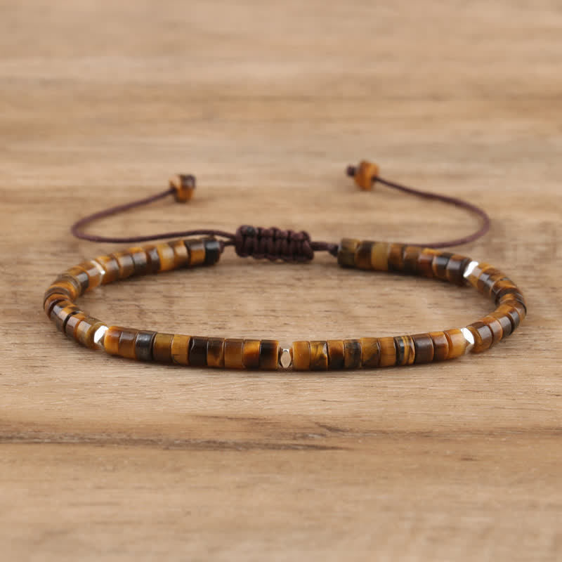 Flätad Armband med 2.4 mm Naturstenpärlor – Seraphina