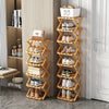 Smart Bamboo Shoe Rack – Kompakt och Praktisk för Entrén