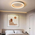 Lámpara de techo LED circular minimalista nórdica de hierro y acrílico