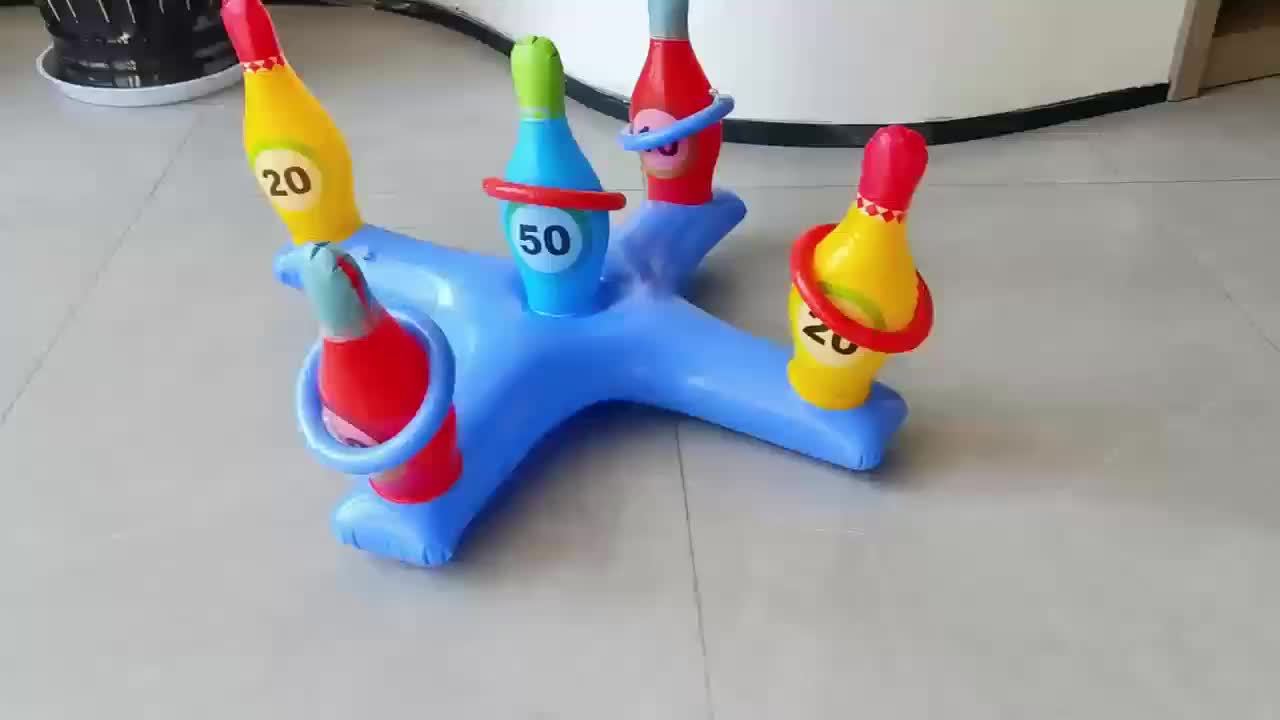 Uppblåsbar Vatten Bowling Set – Roligt Poolspel för Alla
