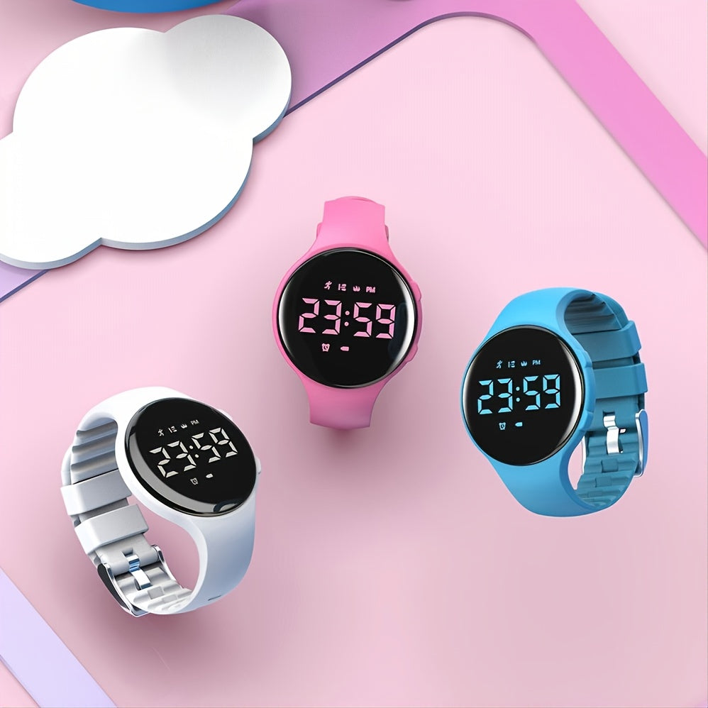 LED Digital Pedometer Klocka med Vibrerande Alarm – Fitness Tracker för Barn