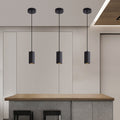 Modern Minimalist Kolonn Järn Mini 1-Ljus Pendellampa För Vardagsrum