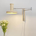 Nordisk Minimalistisk Beige Swing Arm 1-Ljuskälla Vägglampa