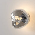 Modern Minimalistisk Oregelbunden Sferisk Elektropläterad Glas 1-Ljuskälla Vägglampa För Vardagsrum