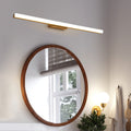 Lámpara LED de pared para tocador, minimalista nórdica, de madera, alargada y estrecha