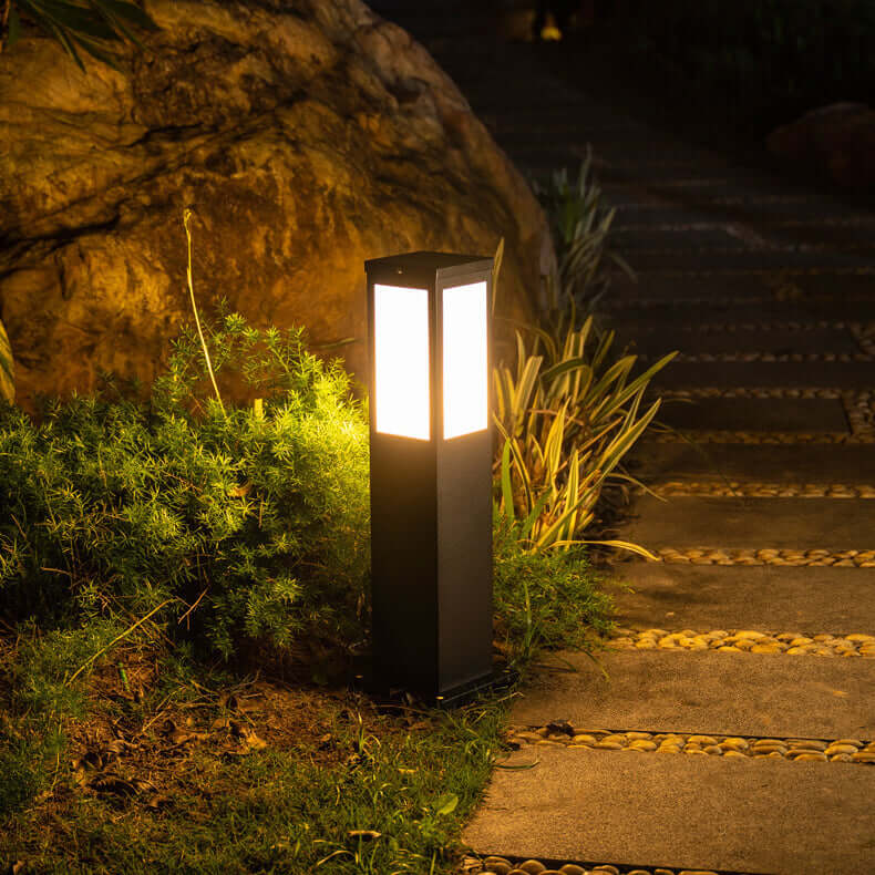 Modern Utomhuslampa - Fyrkantig LED Trädgårdslampa