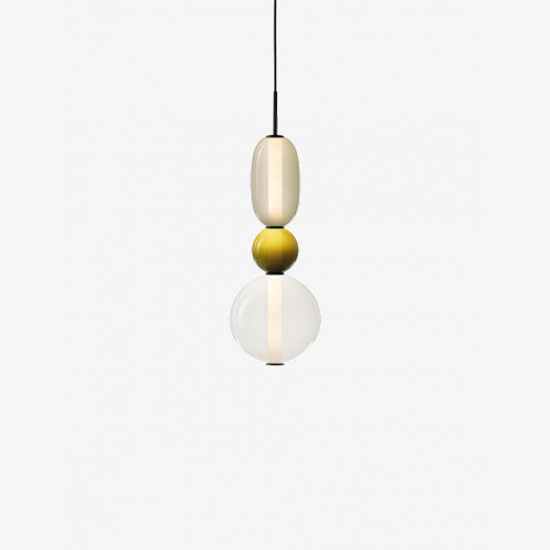 Modern Taklampa med Färgat Glas