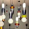 Modern Taklampa med Färgat Glas