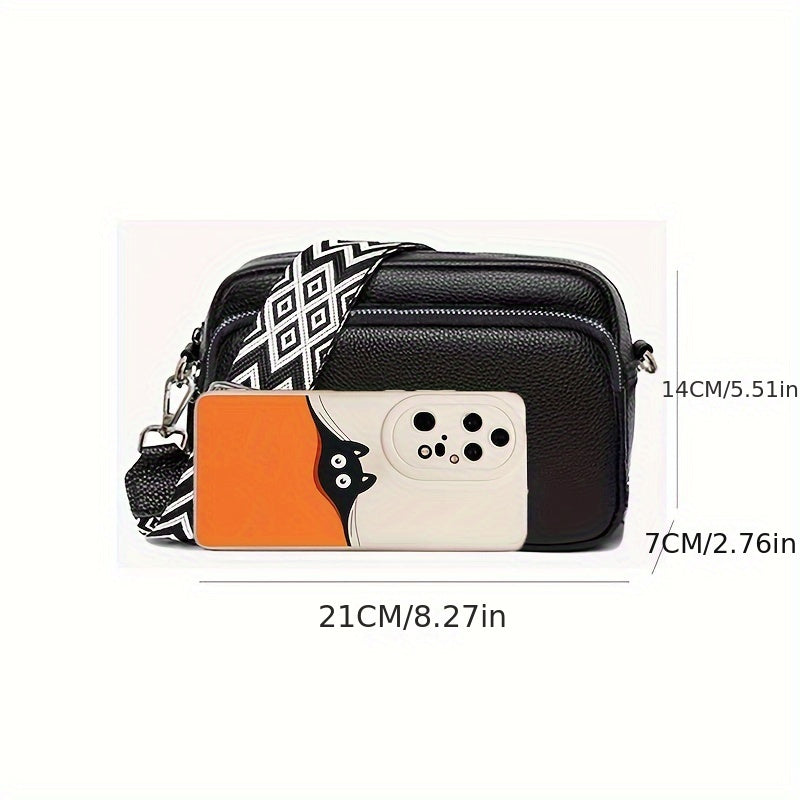 Moderna Crossbody-väska för kvinnor – Avslappnad axelväska med geometrisk design