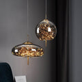 Samtidig skandinavisk oval cylinderpendel i glas med 1 lyskilde til soveværelset