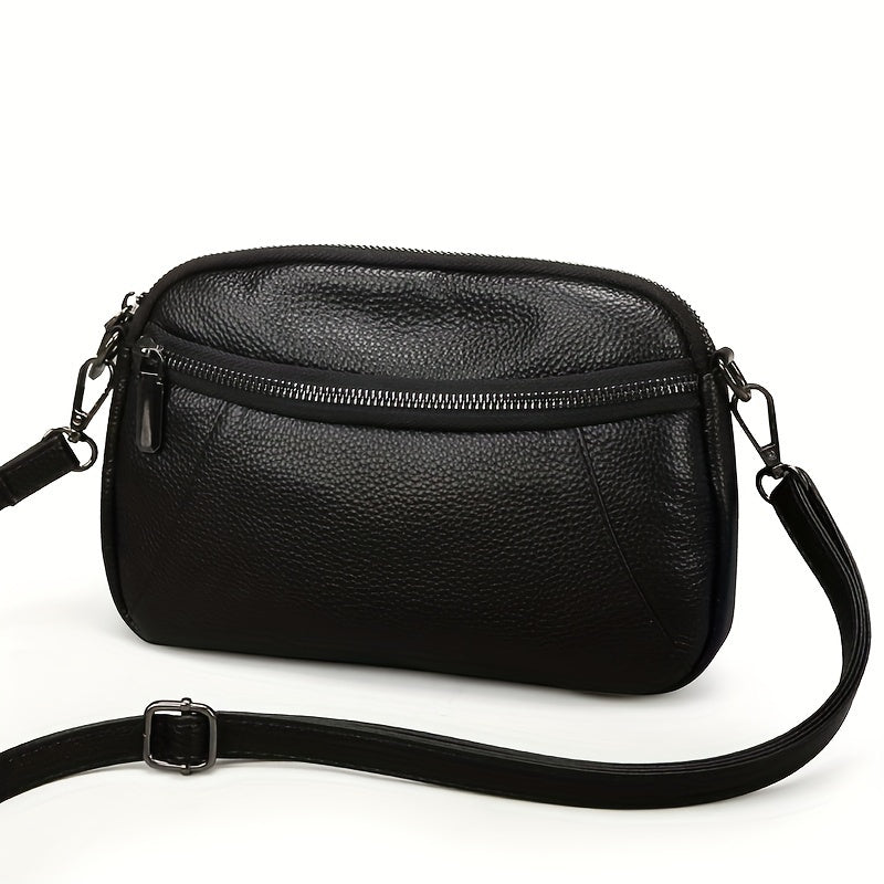Klassisk Chic Läder Crossbody – Tidlös och Funktionell