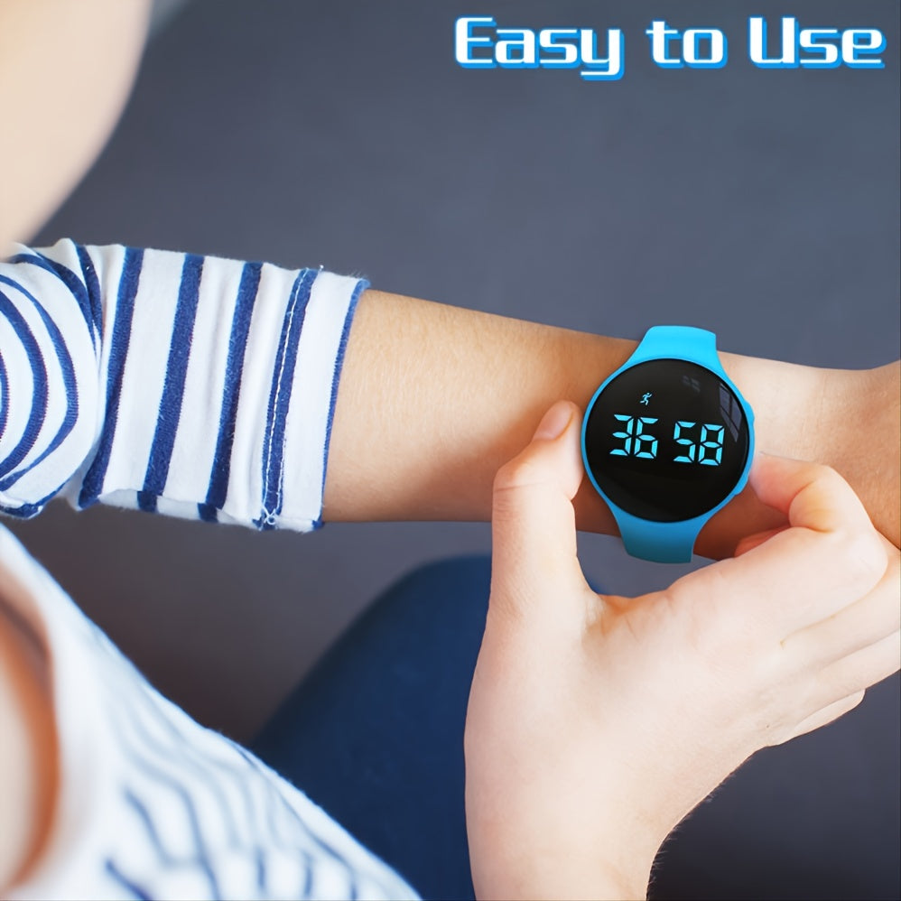 LED Digital Pedometer Klocka med Vibrerande Alarm – Fitness Tracker för Barn
