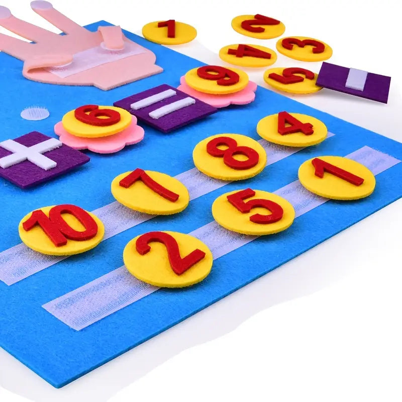 Felt Räknespel för Barn – Lärande Spel för Utveckling av Nummer- och Motoriska Färdigheter
