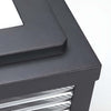 Modern LED Utomhus Stolplampa - Ribbat Glas