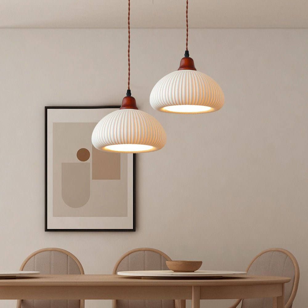 Stilren Keramisk Taklampa - Rustik Design
