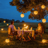 LED Utomhushänglampa - Guld Metall & Harp