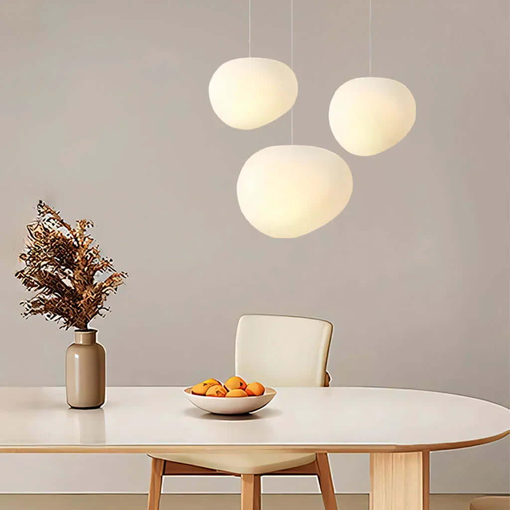 Vit Kisel Hänglampa - Modern & Minimalistisk