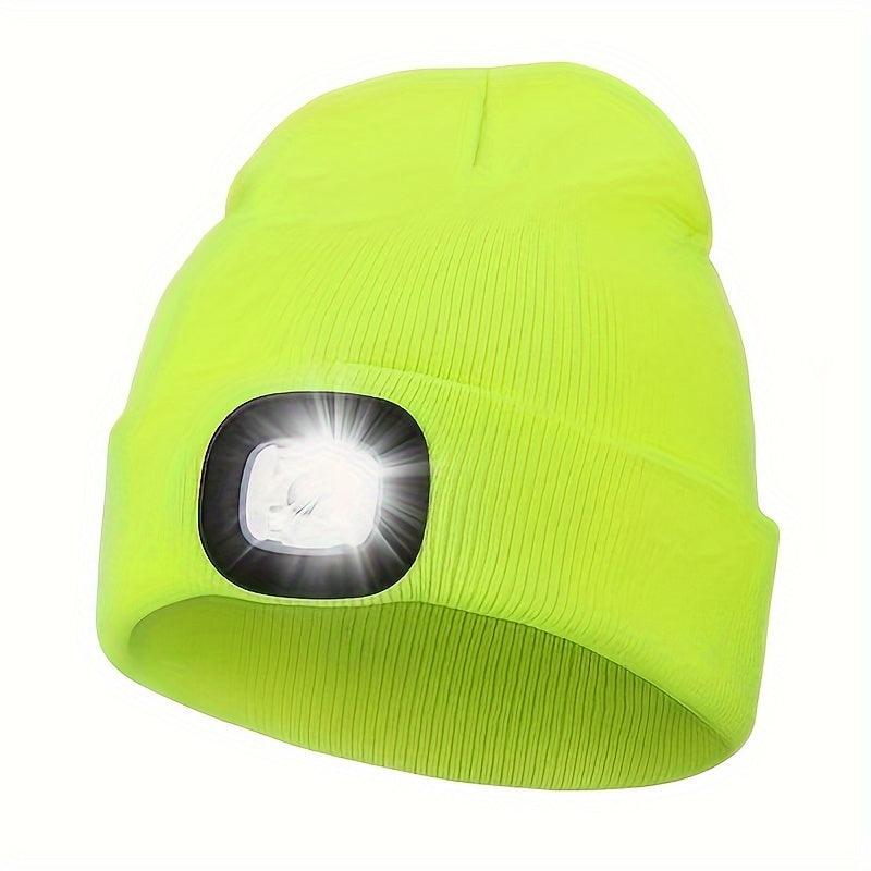 Unisex Beanie med LED-lampa – Bekväm belysning för kvällspromenader