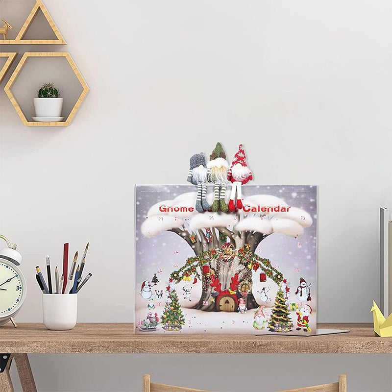 FestiviChic Tomte Nedräkningskalender | Premium Adventskalender för Högtidsdekoration