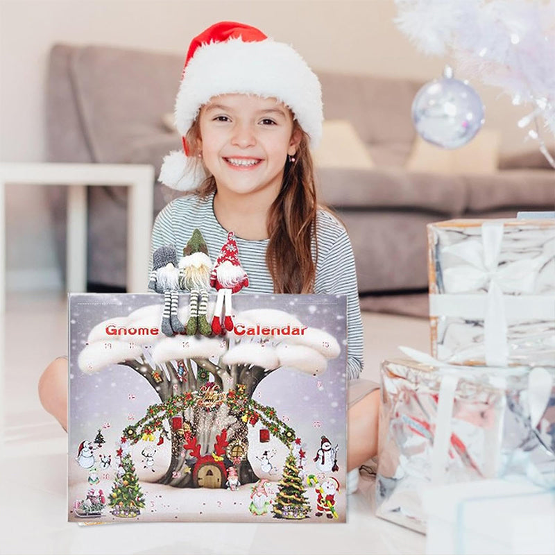 FestiviChic Tomte Nedräkningskalender | Premium Adventskalender för Högtidsdekoration