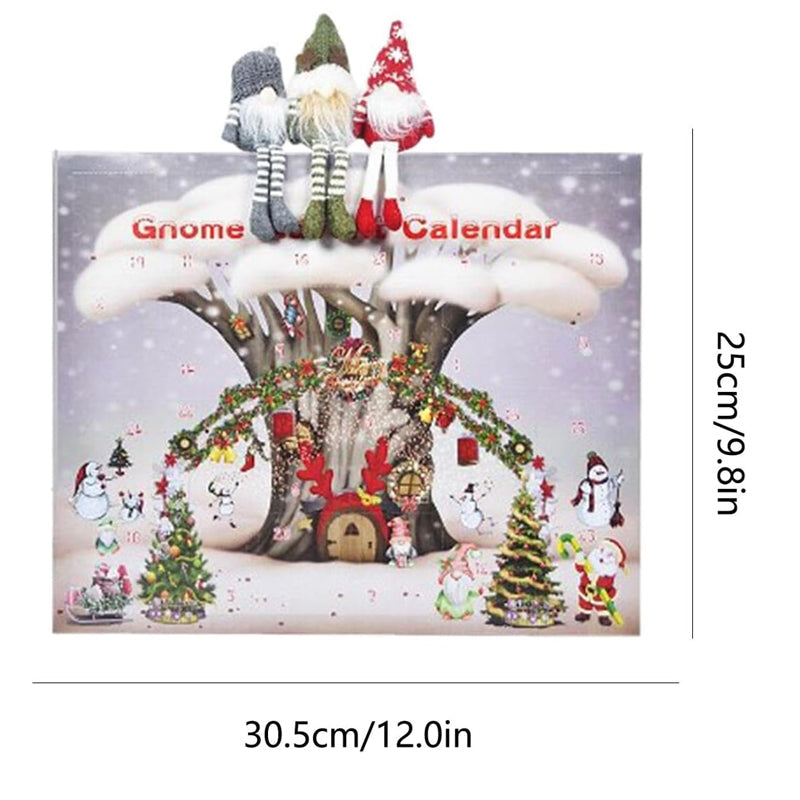 FestiviChic Tomte Nedräkningskalender | Premium Adventskalender för Högtidsdekoration