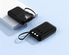 Ultimat Bärbar Power Bank 10000mAh - Snabbladdning med Inbyggda Kablar
