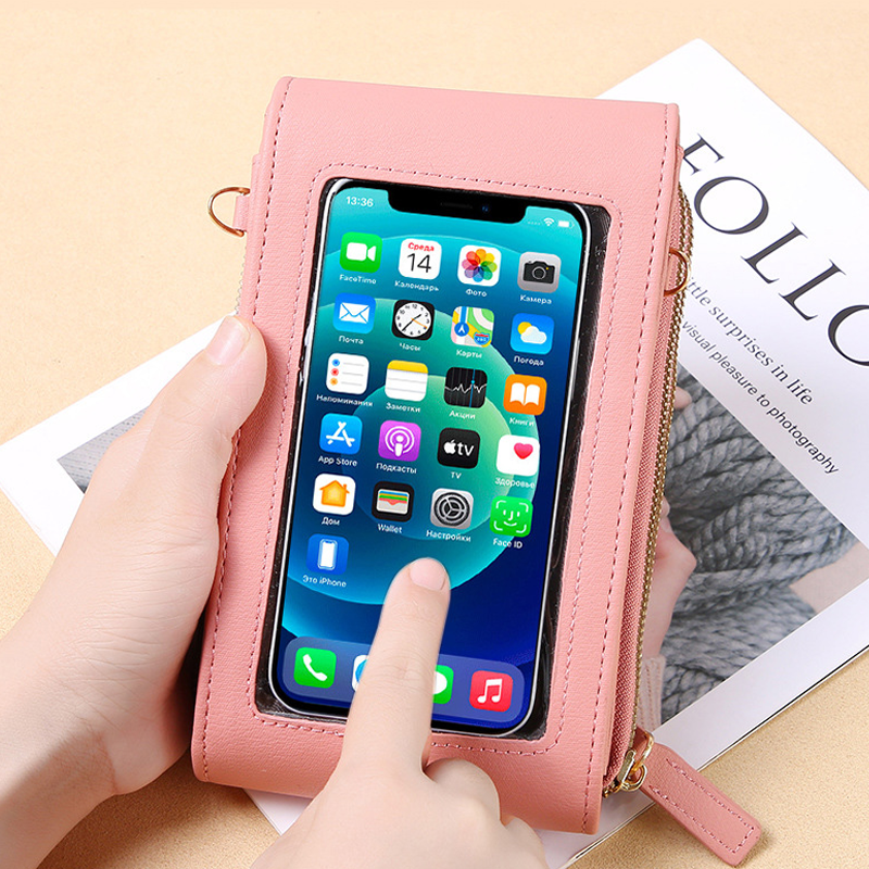 Touchscreen Telefonväska med Plåtfunktion – Kompakt Crossbody för Dagligt Bruk
