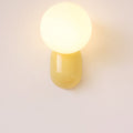 Modern Minimalistisk Macaron Cream Stil Resin Glas Boll 1-Ljus Vägglampa