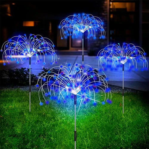 Vattentät Solcells Trädgårdslampa med Fyrverkerieffekt – SparkGlow