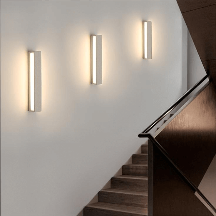 LED Utomhusvägglampa - Rättvinklig Design