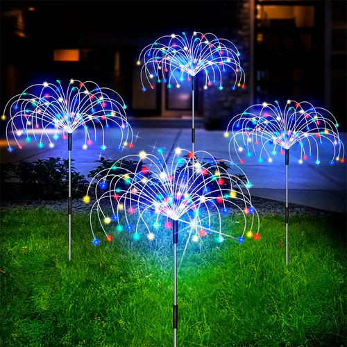 Vattentät Solcells Trädgårdslampa med Fyrverkerieffekt – SparkGlow