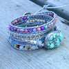 Turkos Helande och Skyddande Wrap Armband - Selina