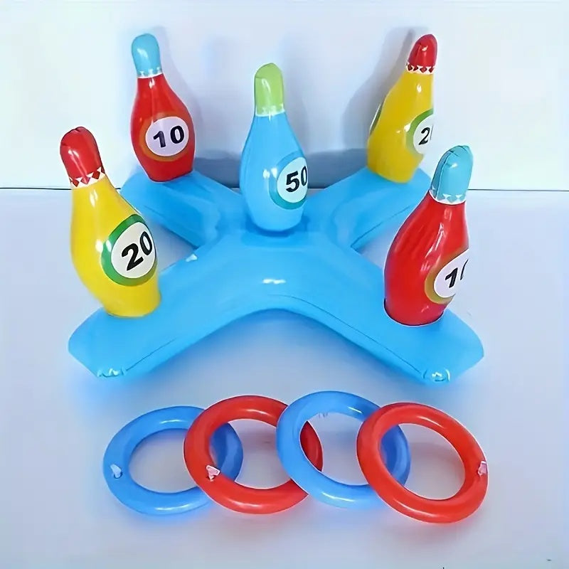 Uppblåsbar Vatten Bowling Set – Roligt Poolspel för Alla