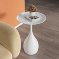 Rund Metallbord med Sockel Medeltida Sidobord i Modern Stil