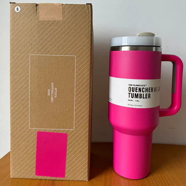 Vakuumisolerad Kopp med Lock och Sugrör – ThermoTumbler