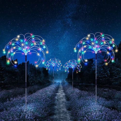 Vattentät Solcells Trädgårdslampa med Fyrverkerieffekt – SparkGlow