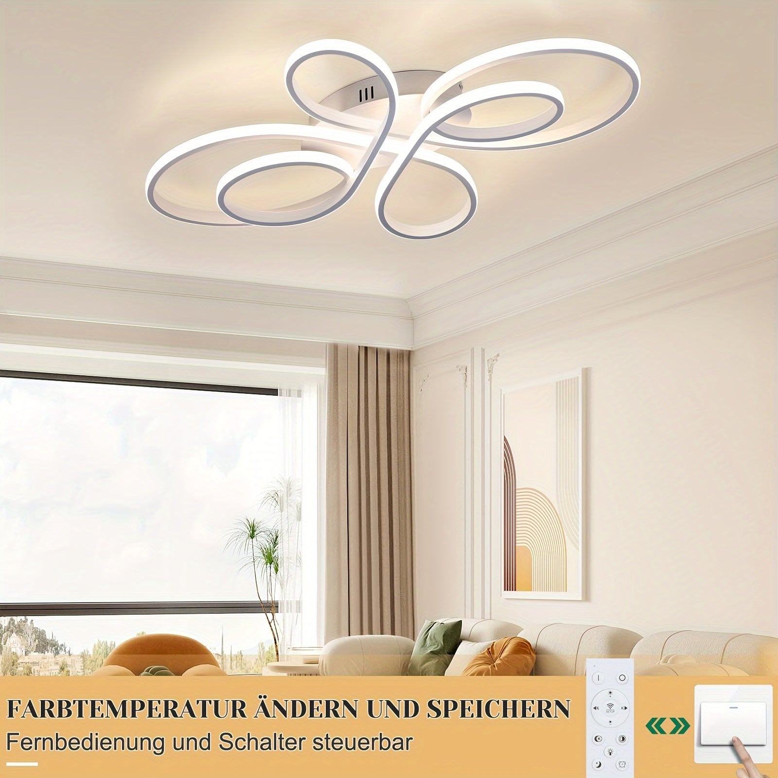 LED Taklampa 90W – Stor Diameter och Dimbar