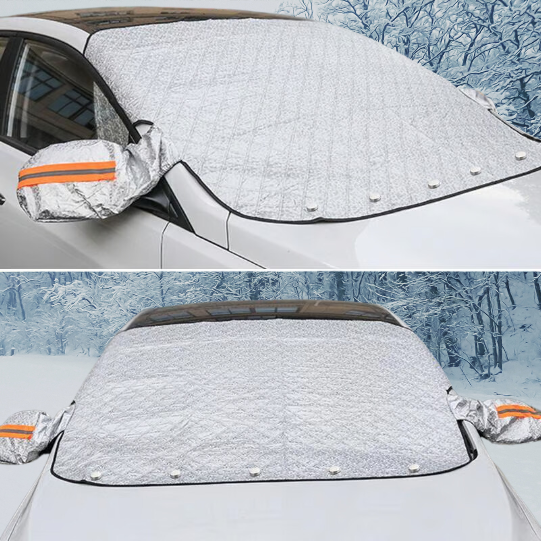 SnowArmor Premium Frostskydd | Väderbeständig Magnetisk Bilruta och Spegelöverdrag