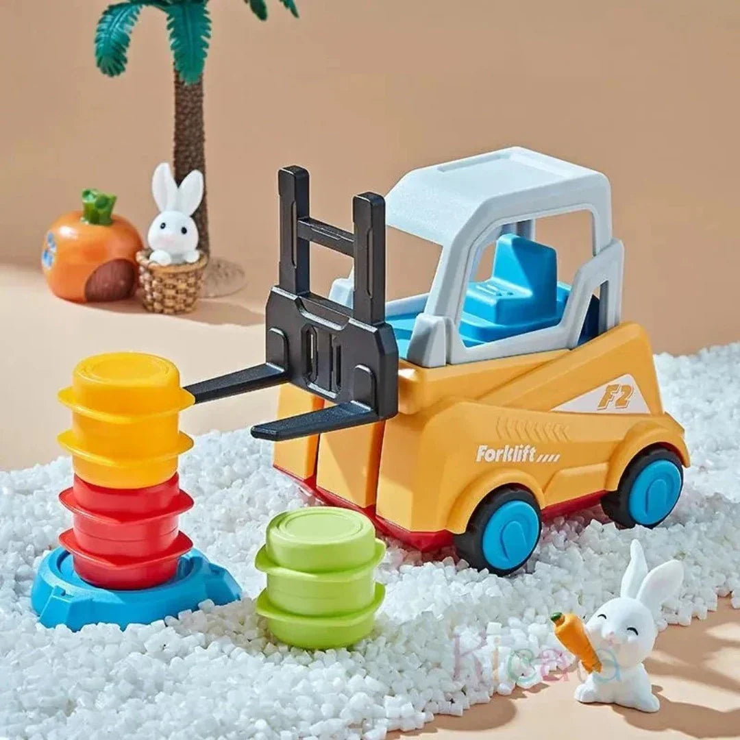 Stapelspel med Gaffeltruck – Utbildningsspel för att Förbättra Färdigheter och Koncentration