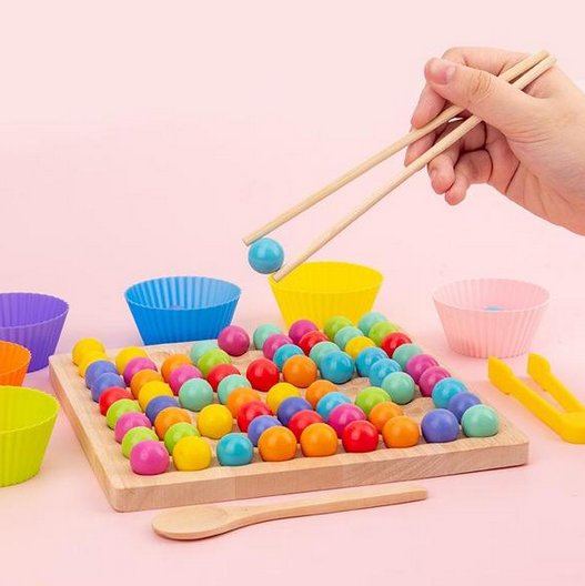 Montessori Pärlogikspel – Främjar Färgteori och Tänkande Färdigheter