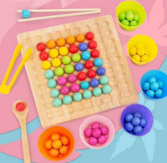 Montessori Pärlogikspel – Främjar Färgteori och Tänkande Färdigheter