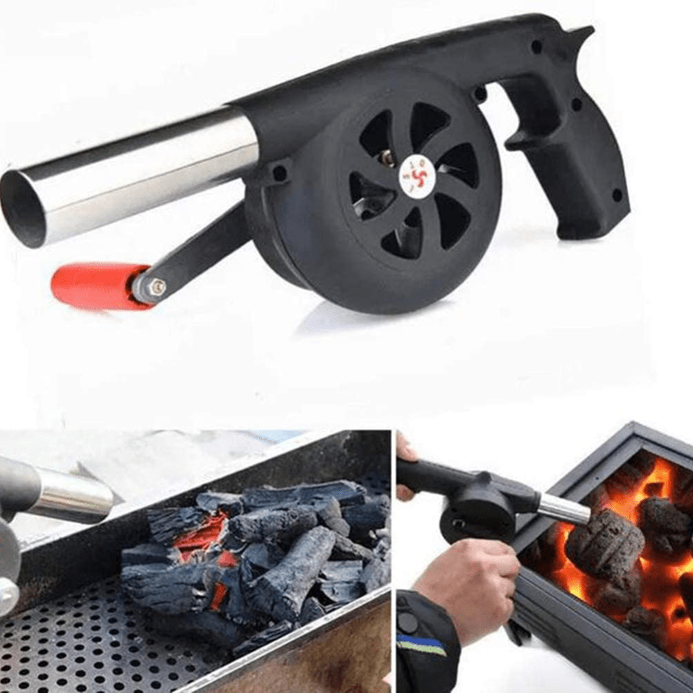 Bärbar Handhållen Blåsare – Perfekt för Grillfester, Camping och Eldtändning
