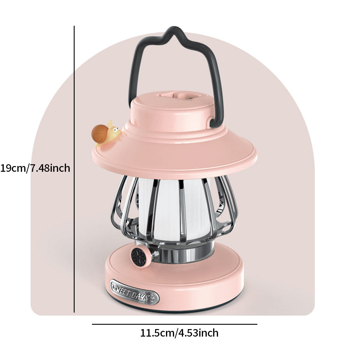SnailGlow Bärbar Campinglampa – USB-laddningsbar Nattlampa