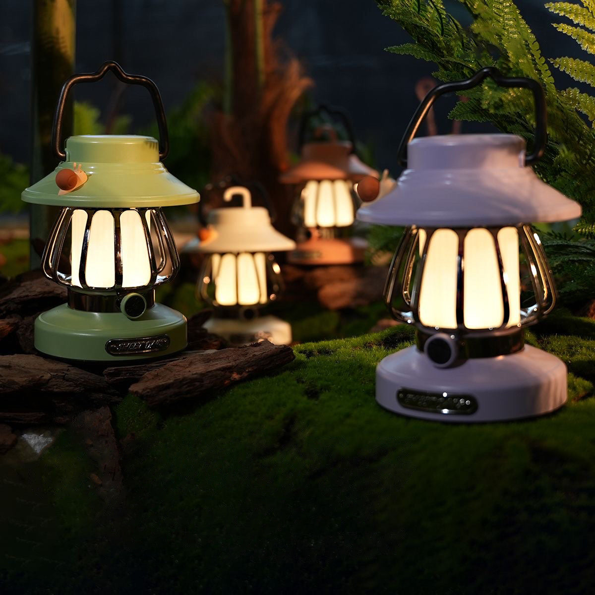 SnailGlow Bärbar Campinglampa – USB-laddningsbar Nattlampa