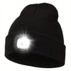 Unisex Beanie med LED-lampa – Bekväm belysning för kvällspromenader