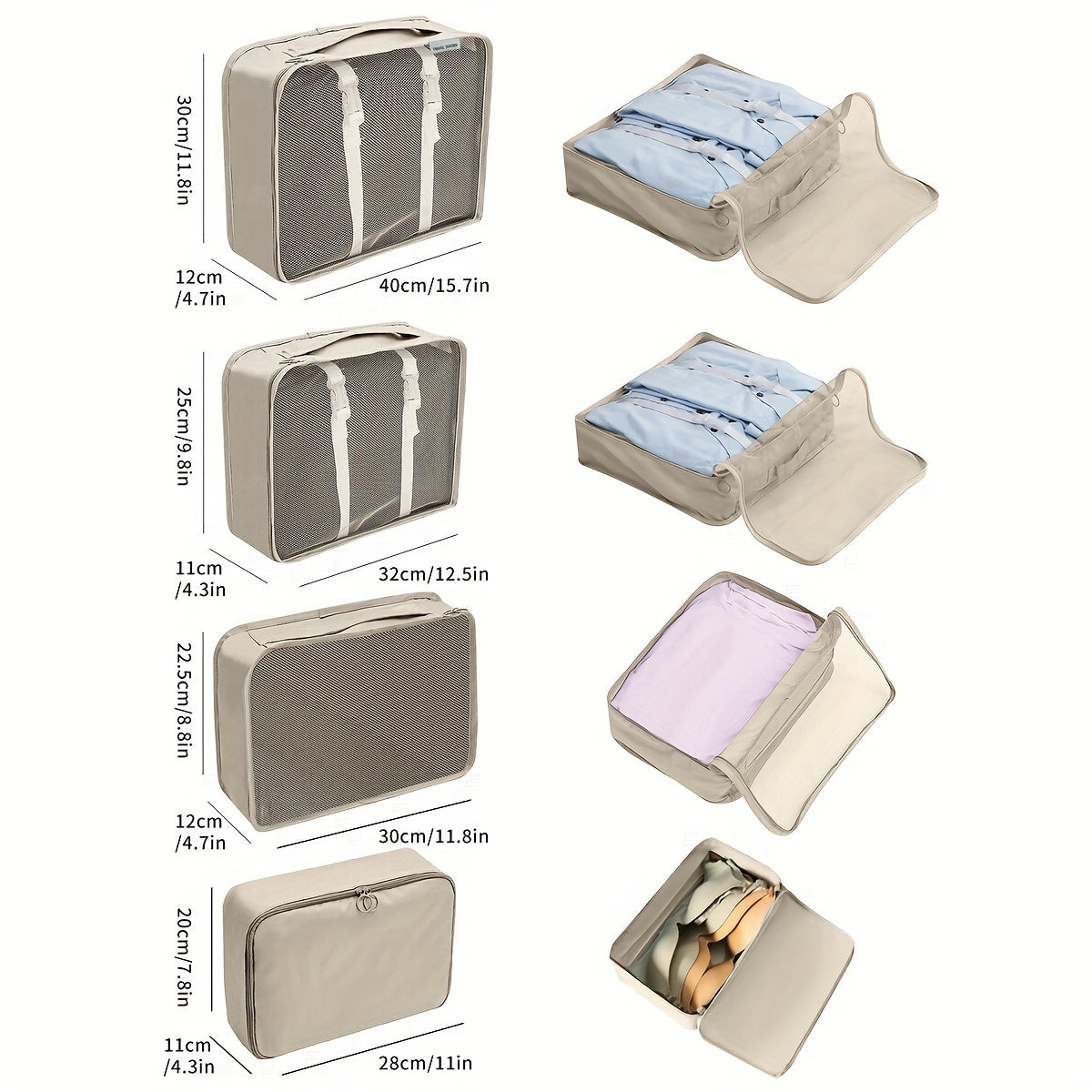 PackMate 11-delars packningsset – Organisera ditt bagage