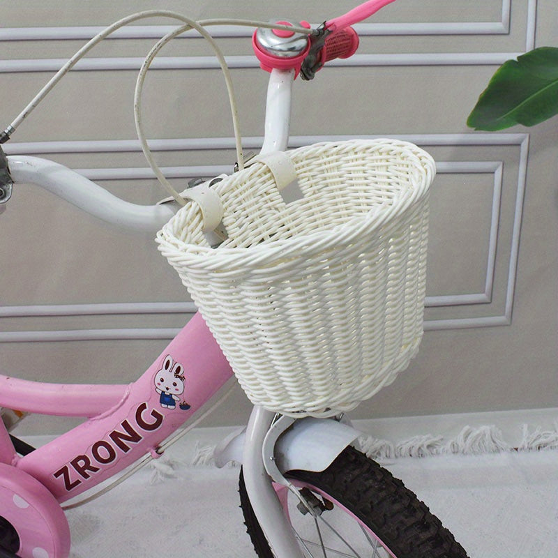 Handvävd Cykelkorg för Barn – Plast Wicker Korg för Cykeln