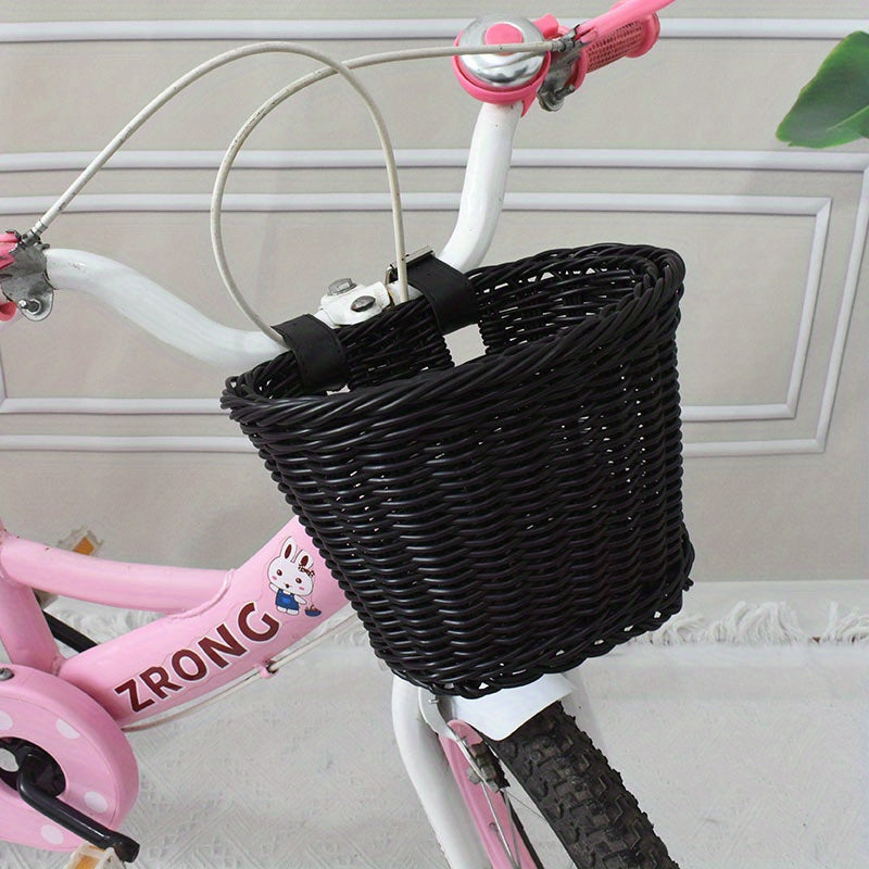Handvävd Cykelkorg för Barn – Plast Wicker Korg för Cykeln