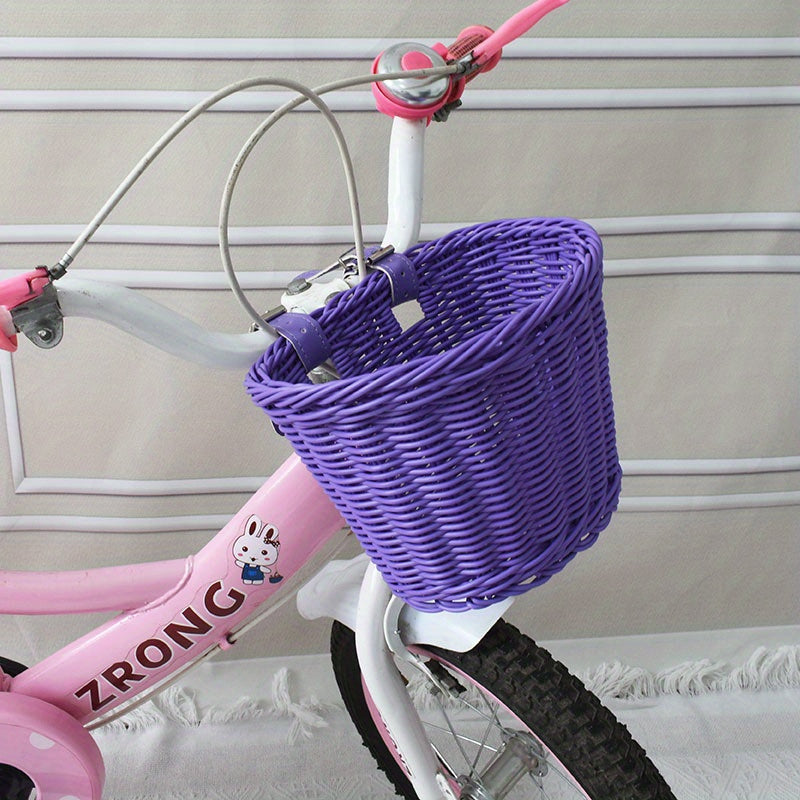 Handvävd Cykelkorg för Barn – Plast Wicker Korg för Cykeln